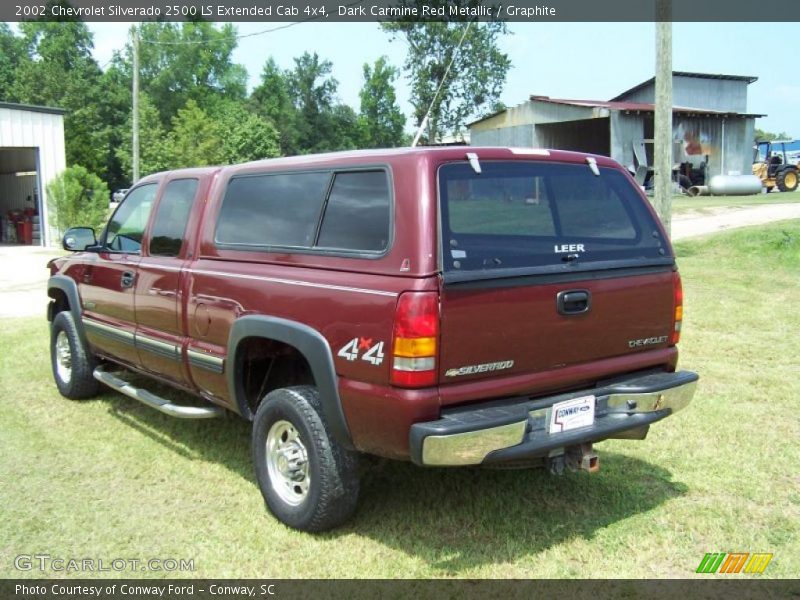 Dark Carmine Red Metallic / Graphite 2002 Chevrolet Silverado 2500 LS Extended Cab 4x4