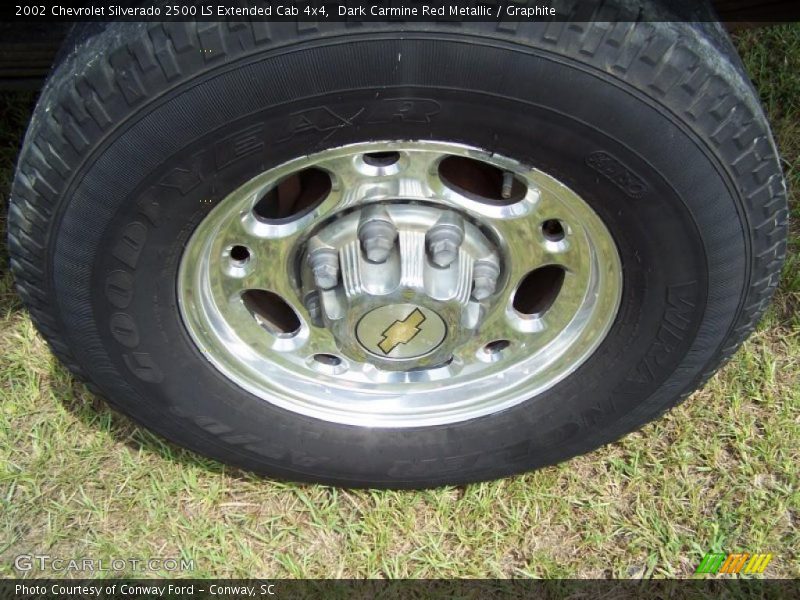 Dark Carmine Red Metallic / Graphite 2002 Chevrolet Silverado 2500 LS Extended Cab 4x4