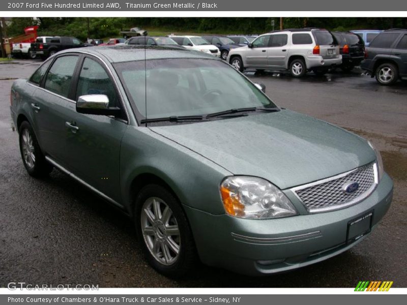 Titanium Green Metallic / Black 2007 Ford Five Hundred Limited AWD