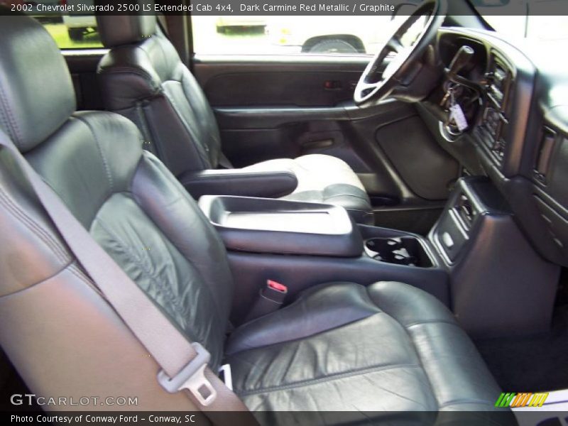Dark Carmine Red Metallic / Graphite 2002 Chevrolet Silverado 2500 LS Extended Cab 4x4