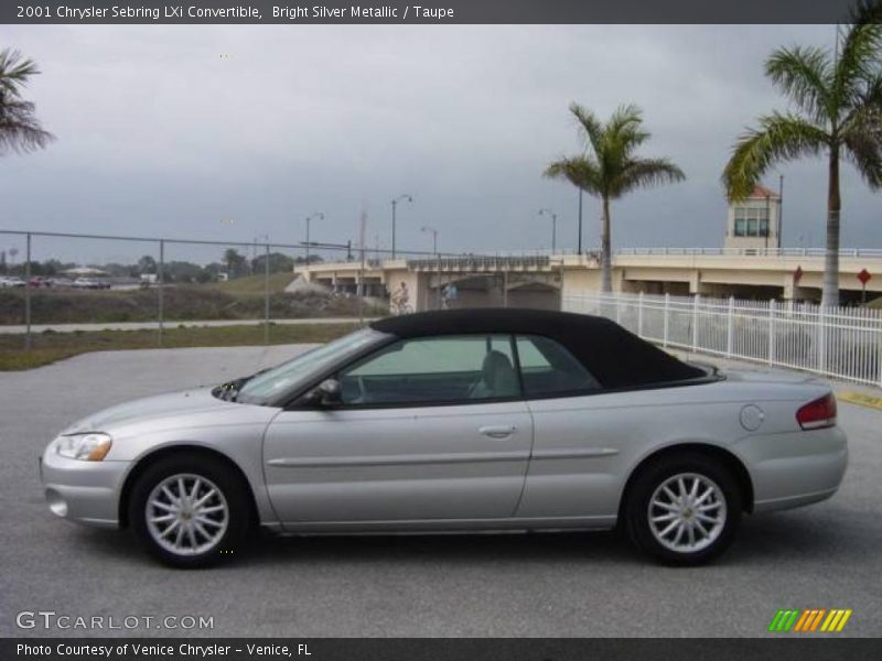 Bright Silver Metallic / Taupe 2001 Chrysler Sebring LXi Convertible