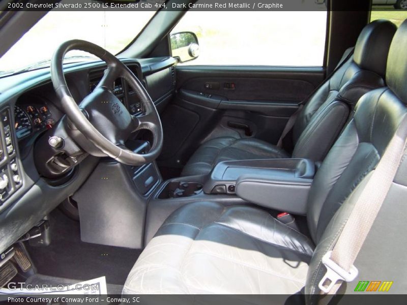 Dark Carmine Red Metallic / Graphite 2002 Chevrolet Silverado 2500 LS Extended Cab 4x4