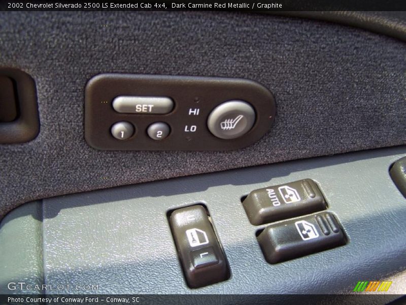 Dark Carmine Red Metallic / Graphite 2002 Chevrolet Silverado 2500 LS Extended Cab 4x4