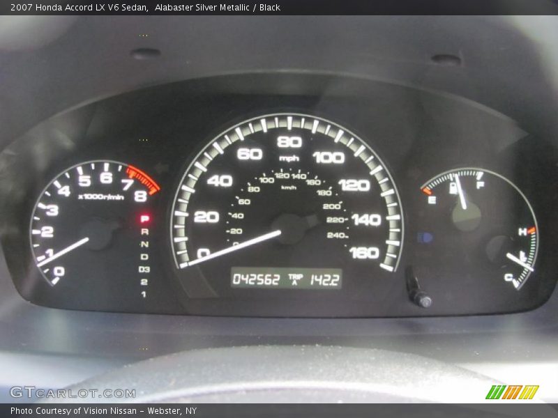 Alabaster Silver Metallic / Black 2007 Honda Accord LX V6 Sedan