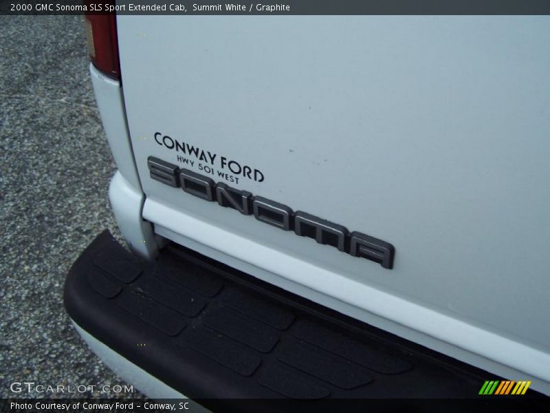 Summit White / Graphite 2000 GMC Sonoma SLS Sport Extended Cab
