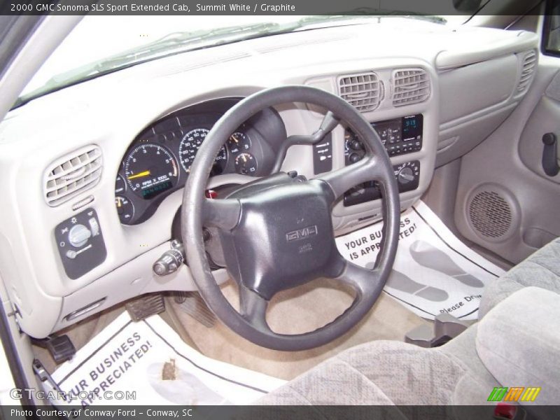 Summit White / Graphite 2000 GMC Sonoma SLS Sport Extended Cab