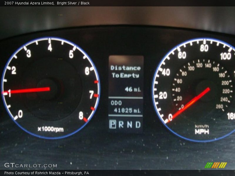 Bright Silver / Black 2007 Hyundai Azera Limited