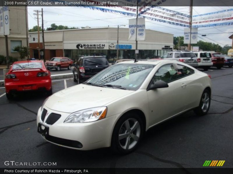 White Diamond Tri Coat / Light Taupe 2008 Pontiac G6 GT Coupe