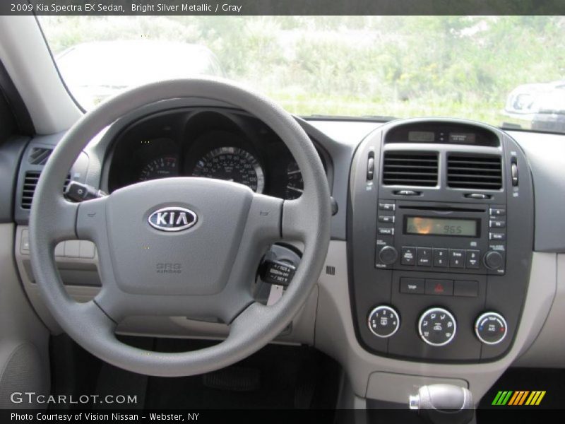 Bright Silver Metallic / Gray 2009 Kia Spectra EX Sedan