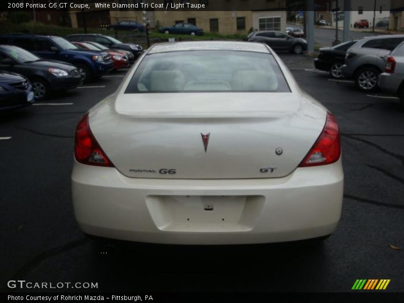 White Diamond Tri Coat / Light Taupe 2008 Pontiac G6 GT Coupe