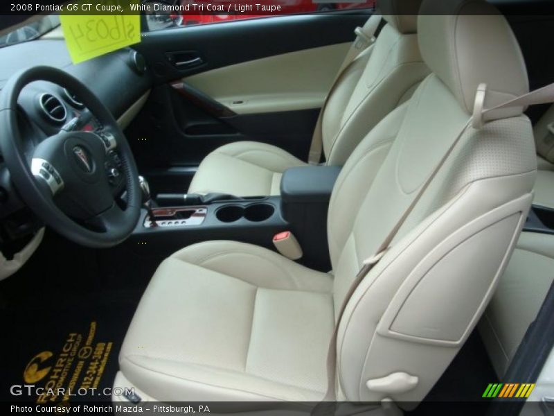 White Diamond Tri Coat / Light Taupe 2008 Pontiac G6 GT Coupe