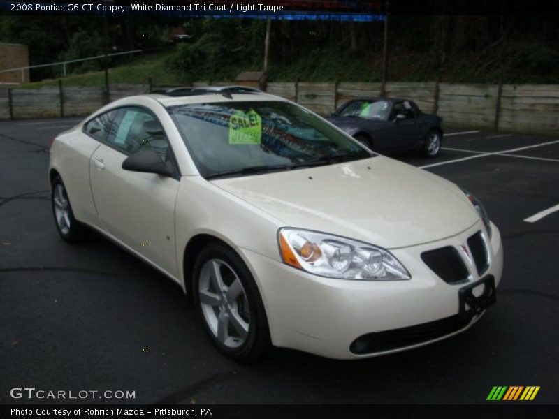 White Diamond Tri Coat / Light Taupe 2008 Pontiac G6 GT Coupe