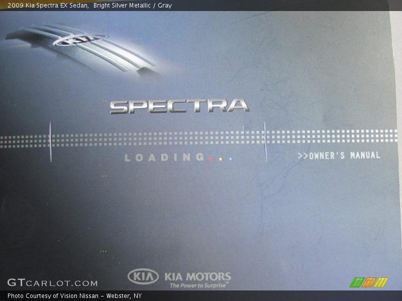 Bright Silver Metallic / Gray 2009 Kia Spectra EX Sedan