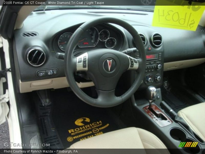 White Diamond Tri Coat / Light Taupe 2008 Pontiac G6 GT Coupe