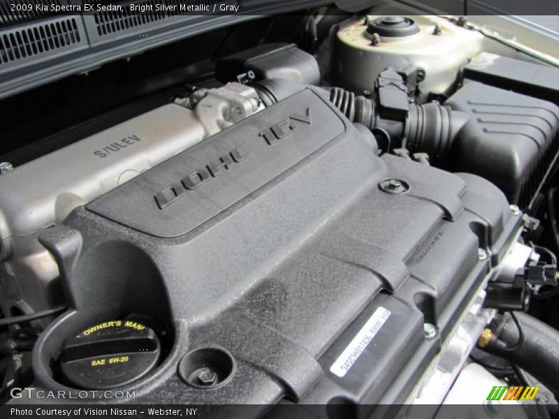 Bright Silver Metallic / Gray 2009 Kia Spectra EX Sedan