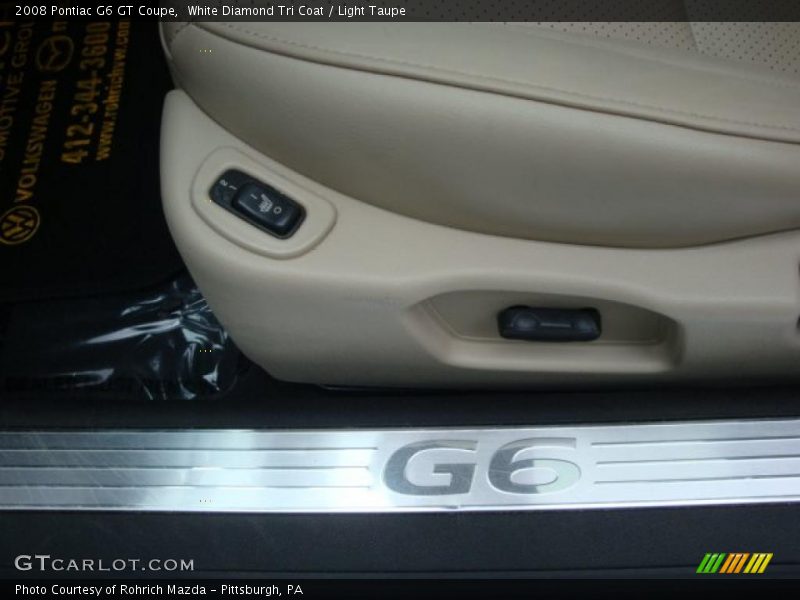 White Diamond Tri Coat / Light Taupe 2008 Pontiac G6 GT Coupe