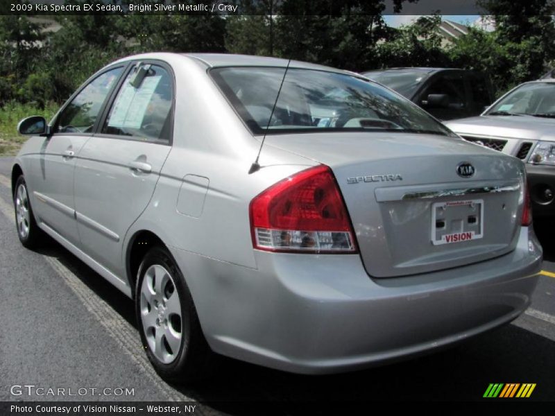 Bright Silver Metallic / Gray 2009 Kia Spectra EX Sedan