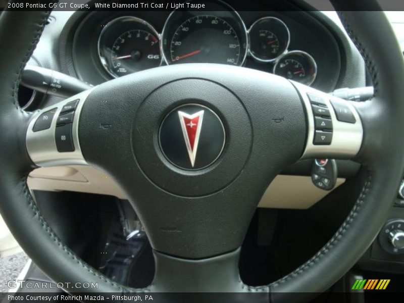 White Diamond Tri Coat / Light Taupe 2008 Pontiac G6 GT Coupe
