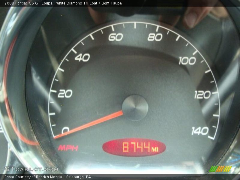 White Diamond Tri Coat / Light Taupe 2008 Pontiac G6 GT Coupe