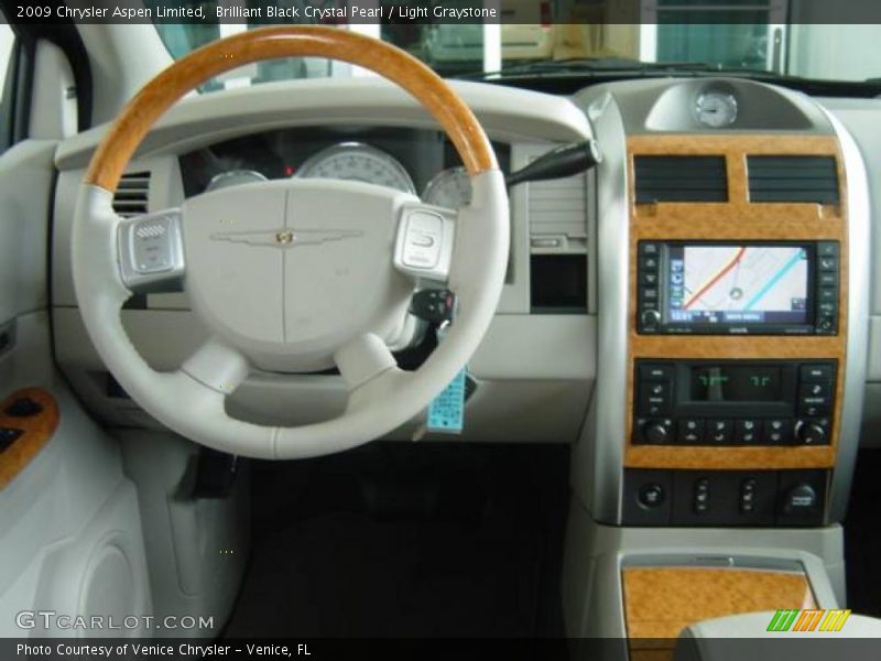Brilliant Black Crystal Pearl / Light Graystone 2009 Chrysler Aspen Limited