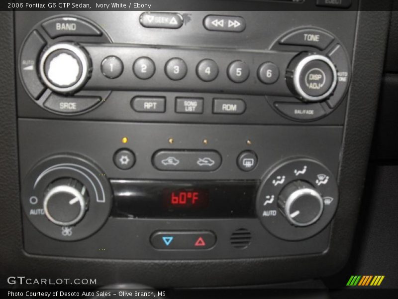 Ivory White / Ebony 2006 Pontiac G6 GTP Sedan