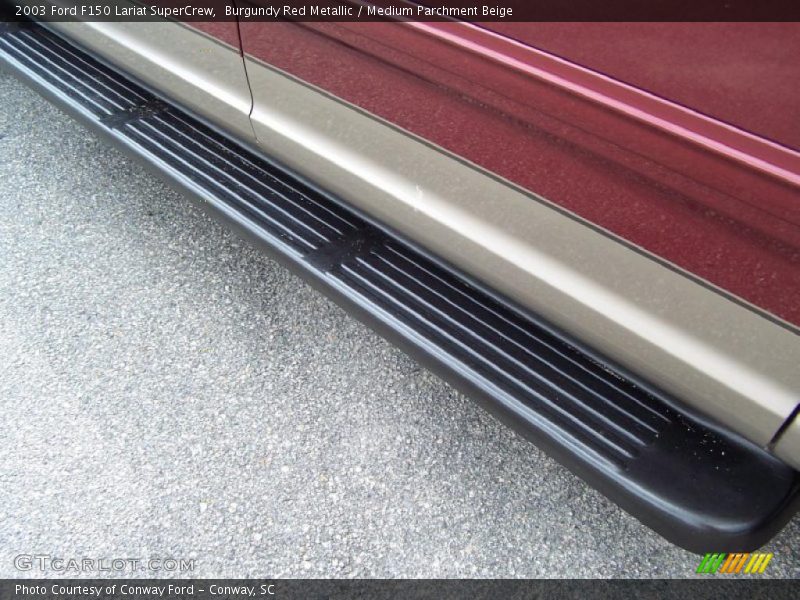 Burgundy Red Metallic / Medium Parchment Beige 2003 Ford F150 Lariat SuperCrew