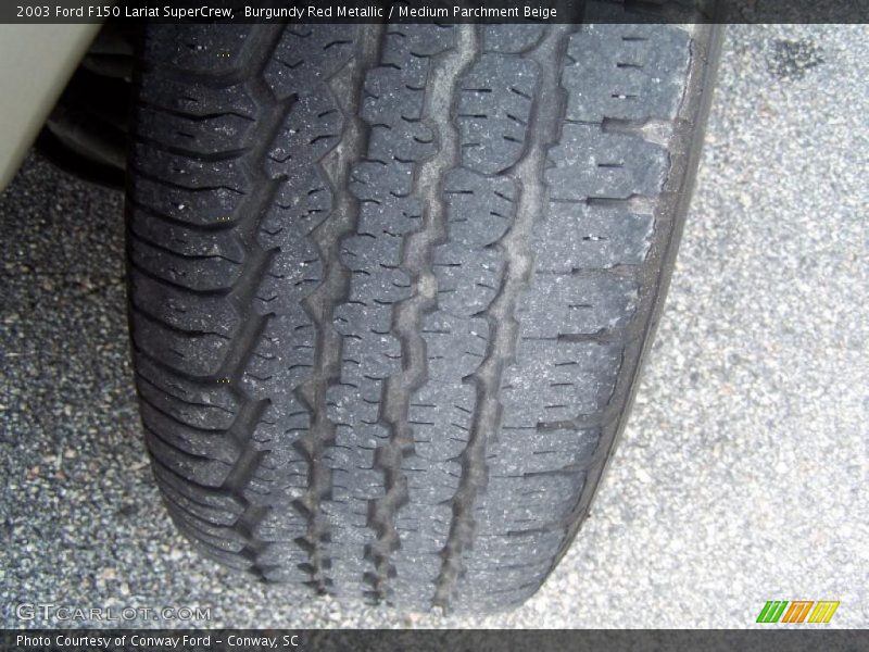 Burgundy Red Metallic / Medium Parchment Beige 2003 Ford F150 Lariat SuperCrew