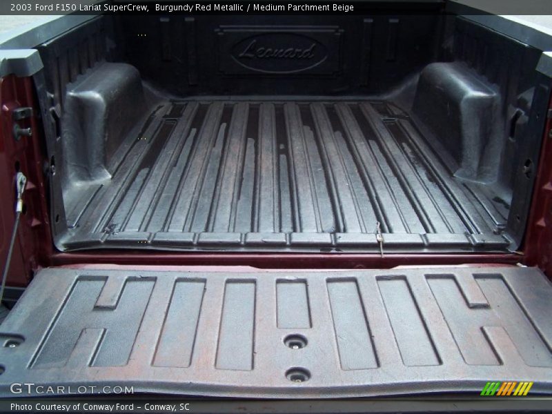 Burgundy Red Metallic / Medium Parchment Beige 2003 Ford F150 Lariat SuperCrew