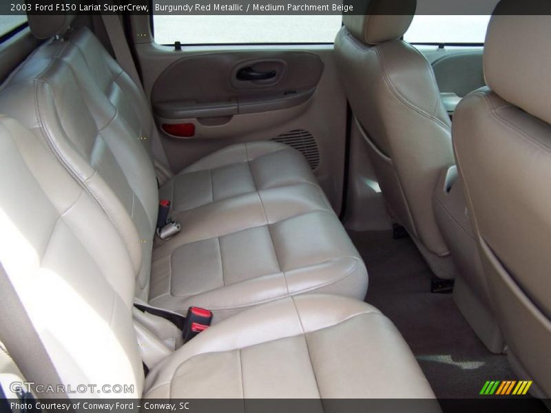 Burgundy Red Metallic / Medium Parchment Beige 2003 Ford F150 Lariat SuperCrew