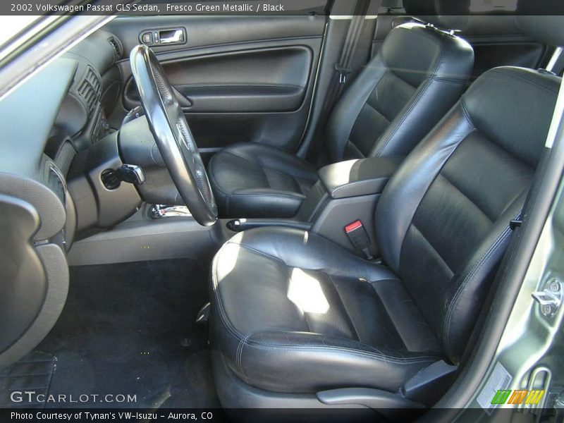 Fresco Green Metallic / Black 2002 Volkswagen Passat GLS Sedan