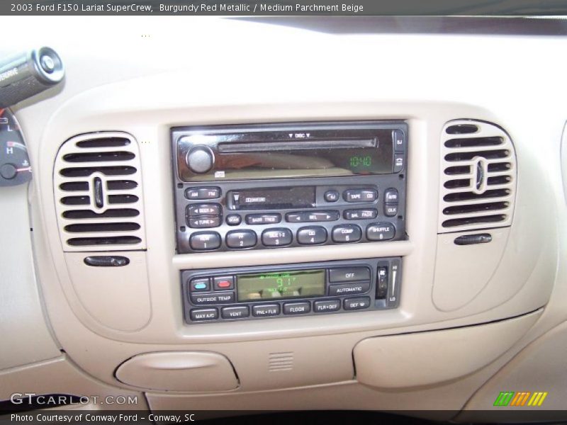 Burgundy Red Metallic / Medium Parchment Beige 2003 Ford F150 Lariat SuperCrew