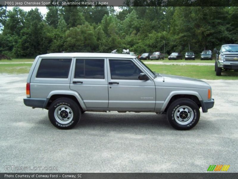Silverstone Metallic / Agate 2001 Jeep Cherokee Sport 4x4