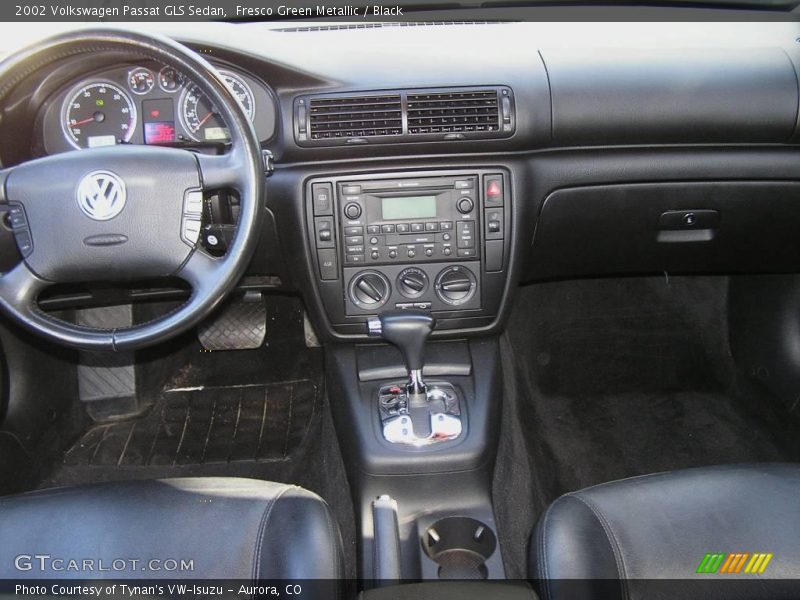 Fresco Green Metallic / Black 2002 Volkswagen Passat GLS Sedan