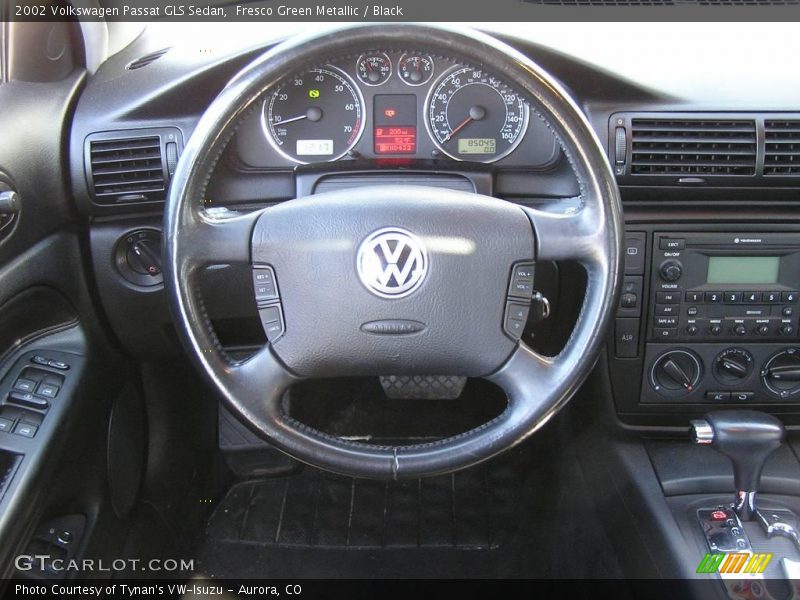 Fresco Green Metallic / Black 2002 Volkswagen Passat GLS Sedan