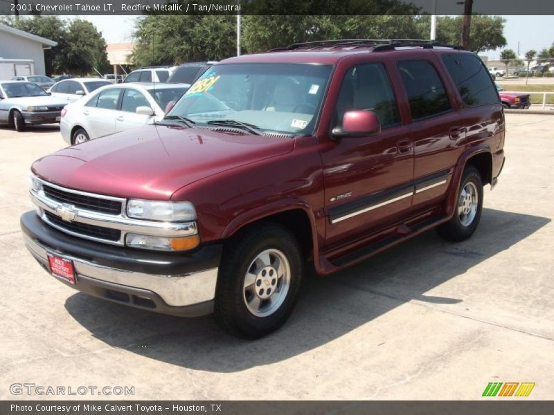 Redfire Metallic / Tan/Neutral 2001 Chevrolet Tahoe LT