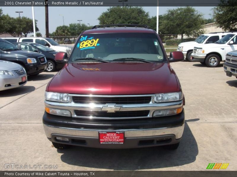 Redfire Metallic / Tan/Neutral 2001 Chevrolet Tahoe LT