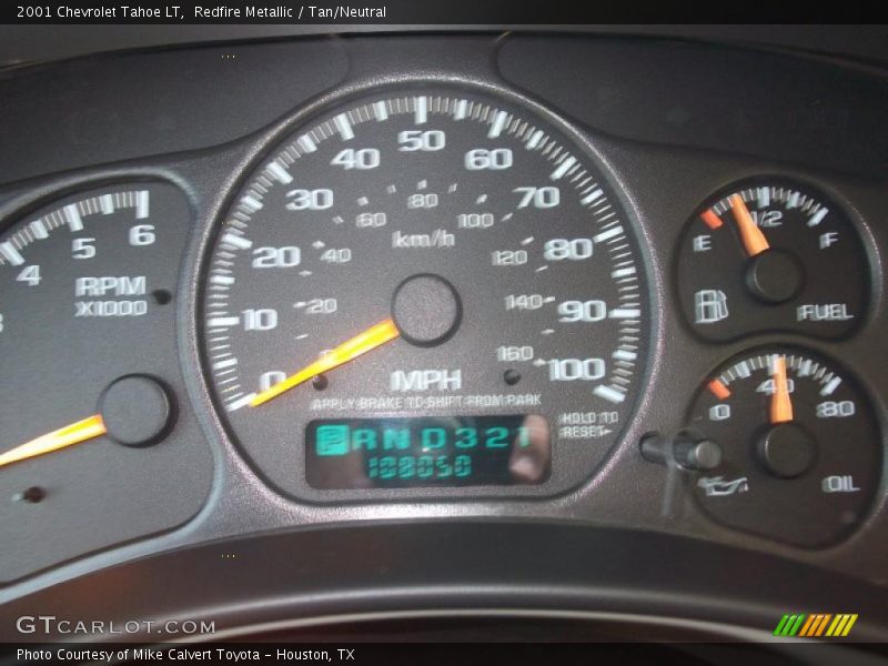 Redfire Metallic / Tan/Neutral 2001 Chevrolet Tahoe LT