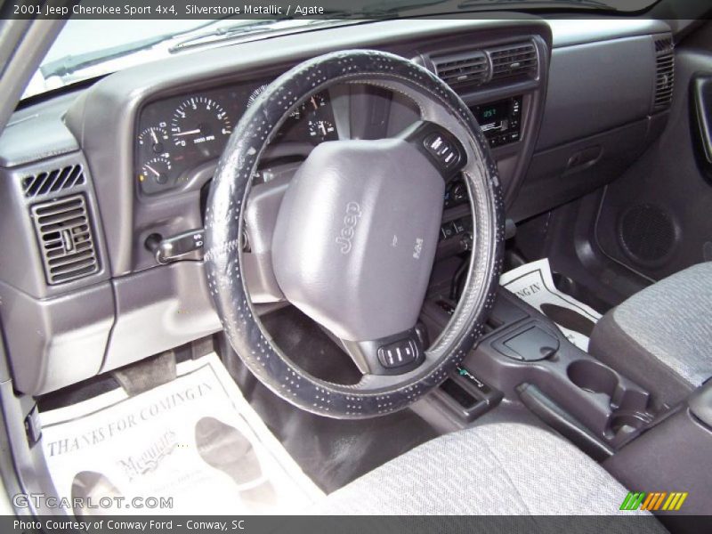 Silverstone Metallic / Agate 2001 Jeep Cherokee Sport 4x4