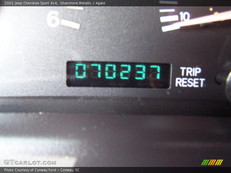 Silverstone Metallic / Agate 2001 Jeep Cherokee Sport 4x4