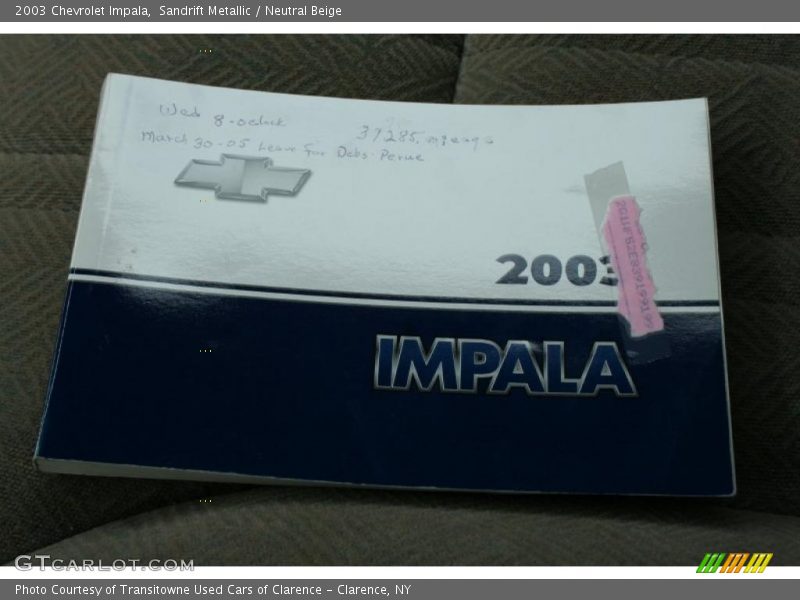 Sandrift Metallic / Neutral Beige 2003 Chevrolet Impala