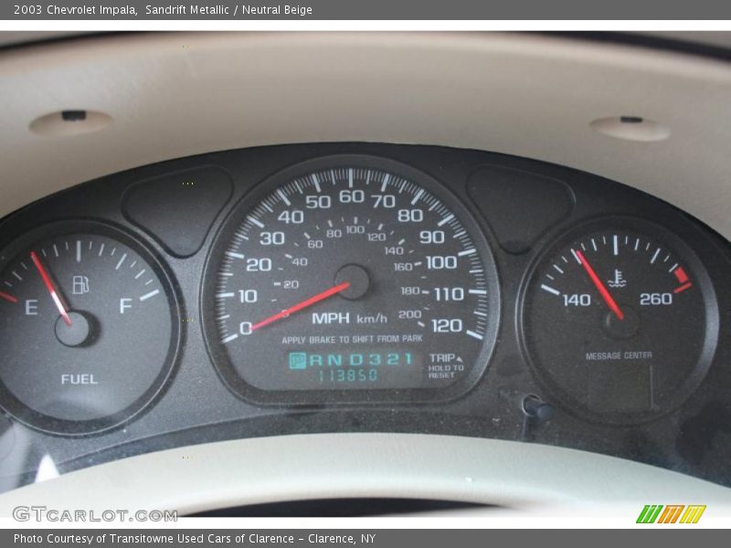 Sandrift Metallic / Neutral Beige 2003 Chevrolet Impala