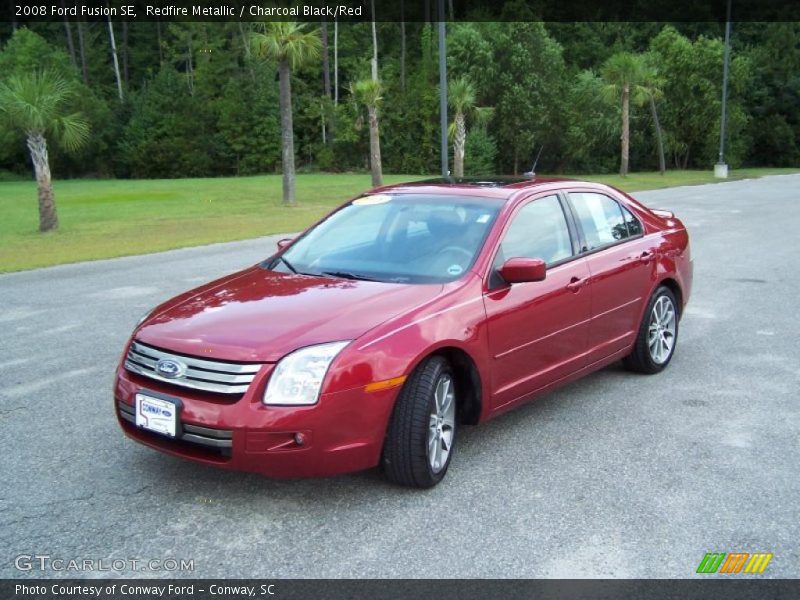 Redfire Metallic / Charcoal Black/Red 2008 Ford Fusion SE