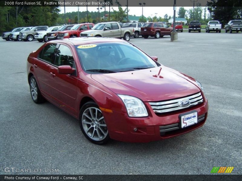 Redfire Metallic / Charcoal Black/Red 2008 Ford Fusion SE