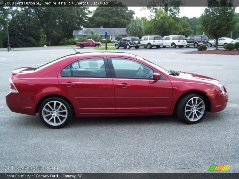 Redfire Metallic / Charcoal Black/Red 2008 Ford Fusion SE