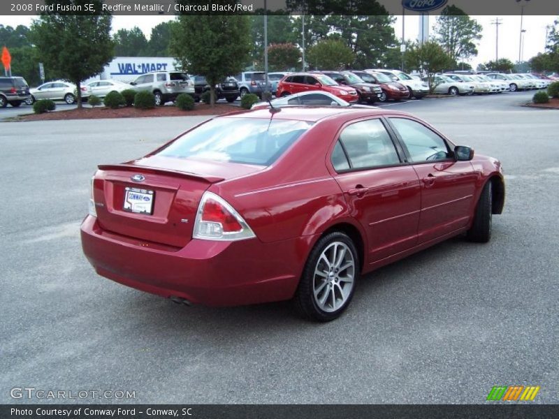 Redfire Metallic / Charcoal Black/Red 2008 Ford Fusion SE