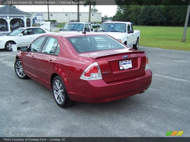 Redfire Metallic / Charcoal Black/Red 2008 Ford Fusion SE