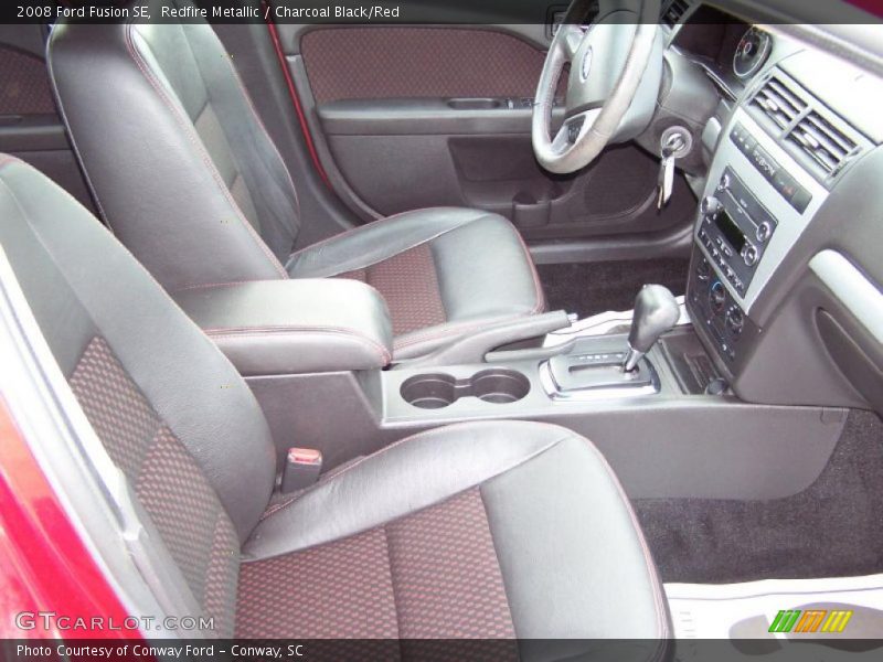 Redfire Metallic / Charcoal Black/Red 2008 Ford Fusion SE