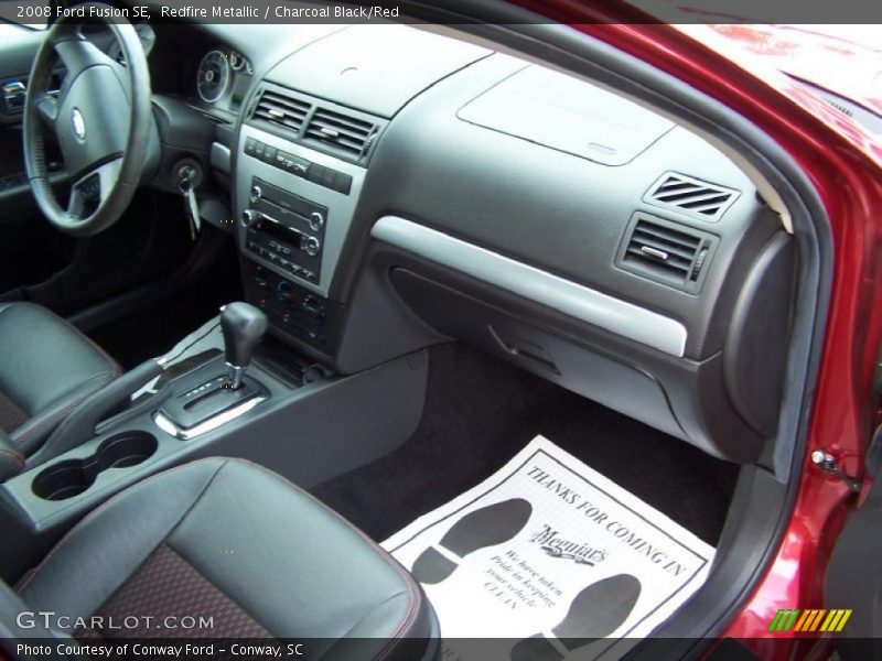 Redfire Metallic / Charcoal Black/Red 2008 Ford Fusion SE