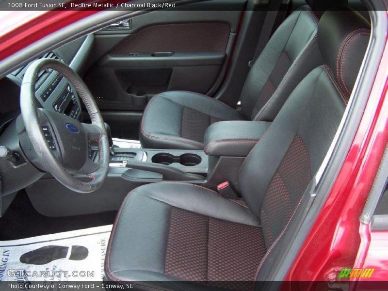 Redfire Metallic / Charcoal Black/Red 2008 Ford Fusion SE
