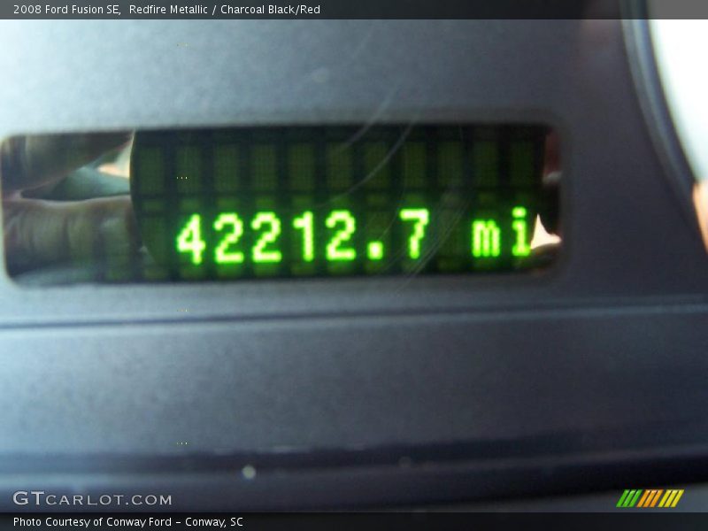 Redfire Metallic / Charcoal Black/Red 2008 Ford Fusion SE
